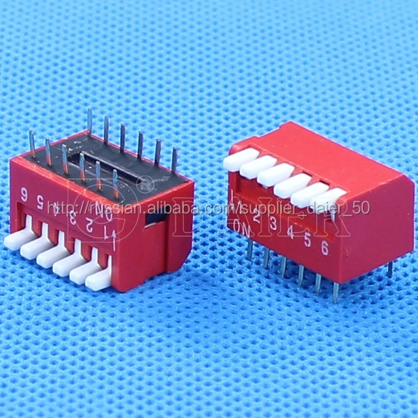 5 PIECES SPST PIANO DIP SWITCH 76PSB04S 4 POS