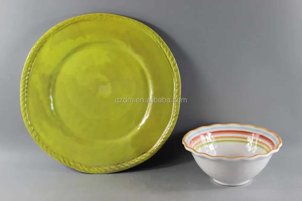 2016 New Design Melamine Plate And Bowl Set
