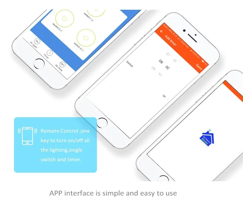 Electrical wall on-off switch timer smart light switch 1000W