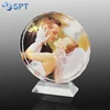 3D blank sublimation sunflower shaped crystal photo frame