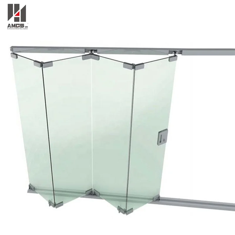 Zdm100 Series Interior Frameless Sliding Folding Glass Patio Door Buy Frameless Folding Glass Door Sliding Glass Door Frameless Folding Door Product