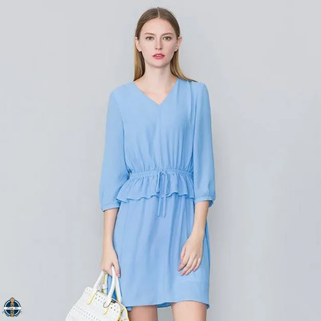 plain chiffon dress