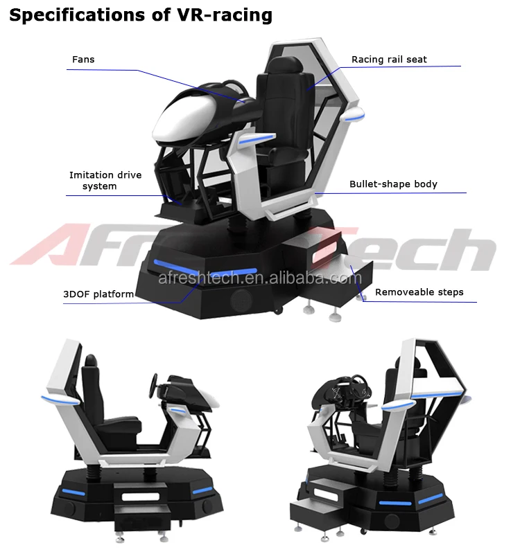 VR Racing 9d driving car game machine simulator