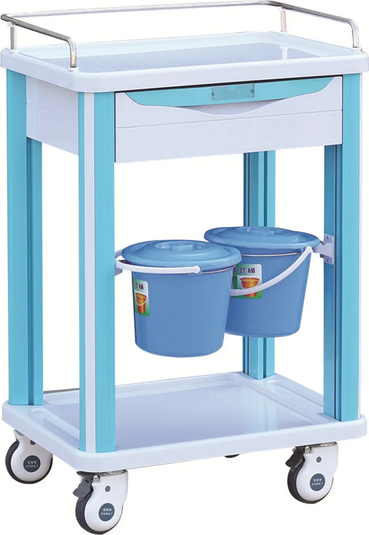 High quality mobile ABS hospital used emergency medical treatment crash trolley cart from China