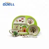 biodegradable bamboo fiber dishware dining sets for children whale print