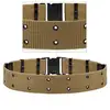 GB46 Tactical Survival Belt Military Combat Duty Belt Nylon Webbing Adjustable Police/Men's Rescue Rigger Waist Belt