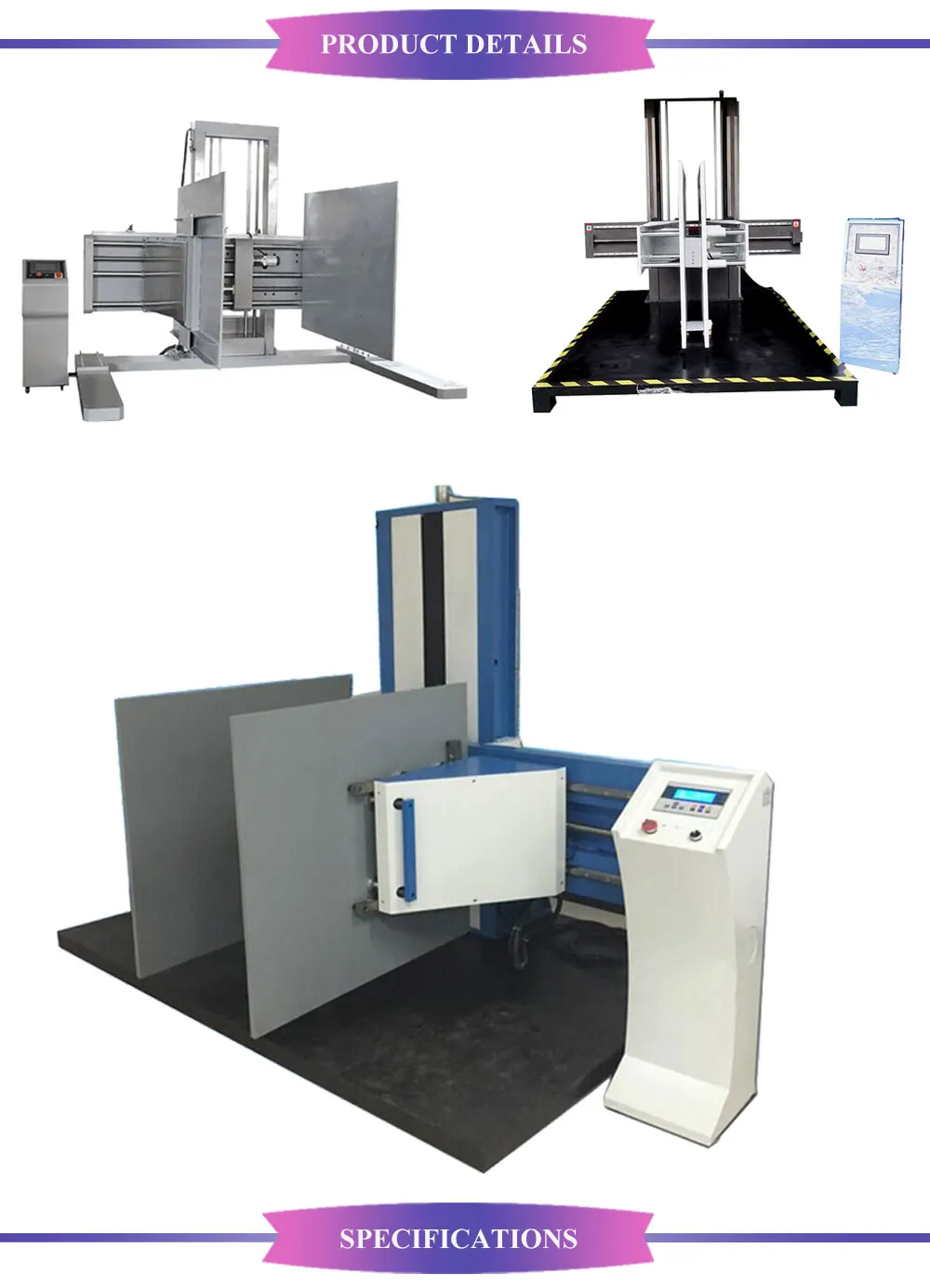Clamps Holding Testing Machines Ista Testing Machinery F Clamp 1000mm Bags Packaging Carton Clamp Testing Equipment