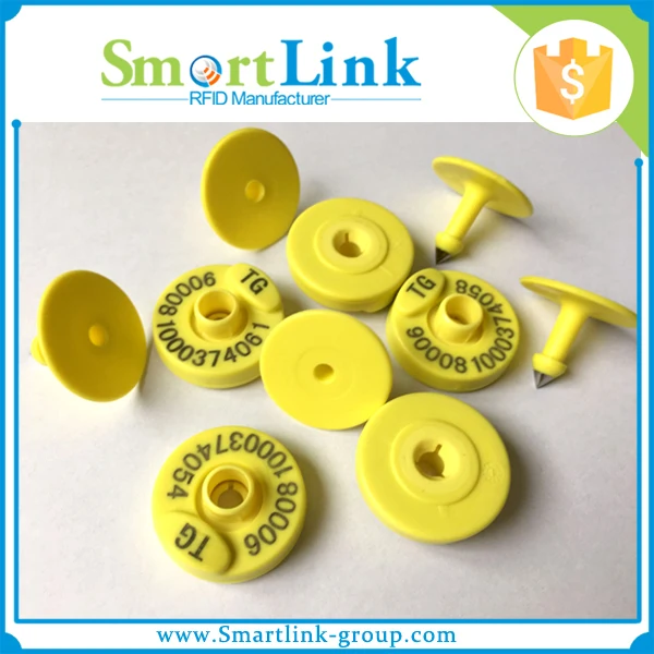 Icar Los Números De Impresión Láser Rfid Tpu Oreja Animal Etiqueta De