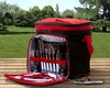 Insulated Picnic Basket - Lunch Tote Cooler Backpack w/ Flatware Two Place Setting