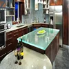 China Foshan Crystal dining fused glass table tops home mini bar table