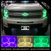 RGB angel eyes 6500k halo ring projector HID xenon kits car fog lamp for chevy silverado