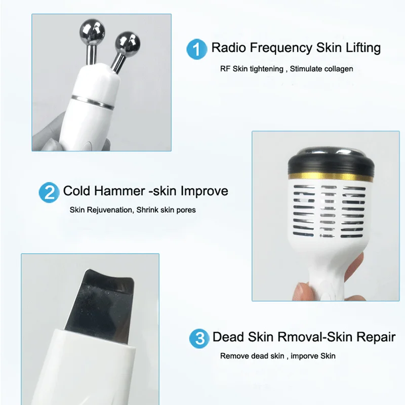 6-in-1 H2O2 hydrogen oxygen  multifunctional for skin tightening facial care device