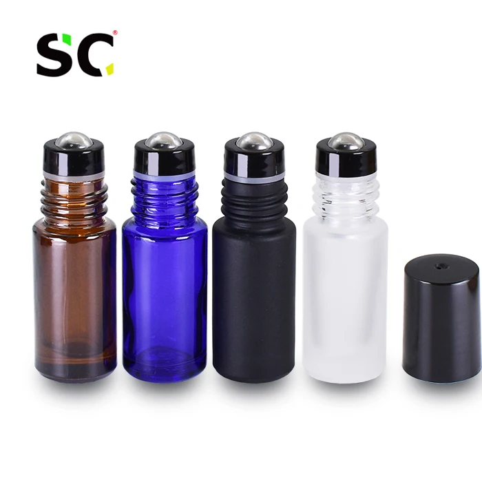 Download New Metal Ball Essential Oil Roller Bottles Leak Proof 5ml Refillable Glass Roll On Perfume ...