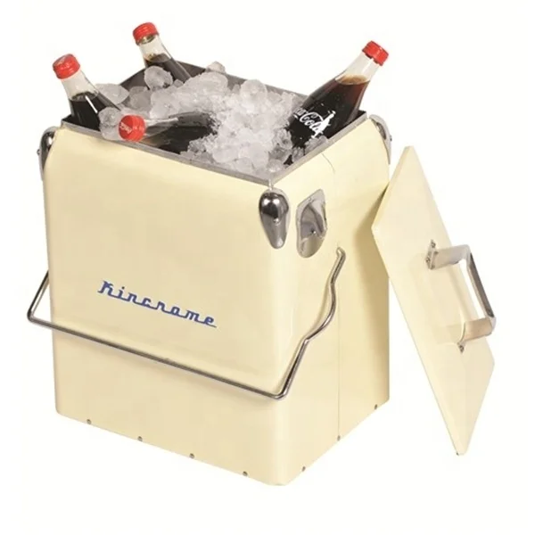 17l Retro Metal Cooler Box Beer Cooler Buy Outdoor Cooler Box,Beer