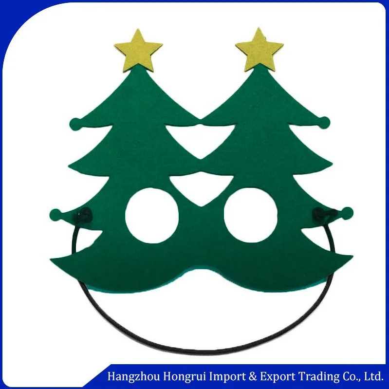 Mascarilla De Papá Noel De Fieltro,Máscara De Cosplay Para Fiesta De