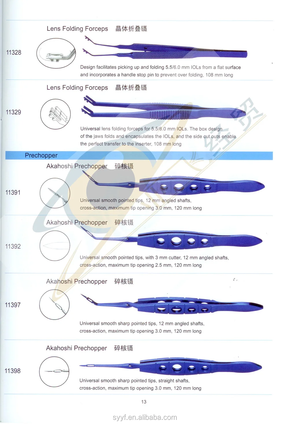 Lens Forcep Implantation Forceps Steinhart Style Lens Folding Forcpes