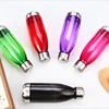 BPA-Free Sport Water Bottles Tritan Cola Shaped Water Bottle, Reusable Flask with Stainless Steel Leak Proof Twist Off Cap