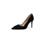 Ladies casual slip-on thin pointed-toe girl pictures photo frame sexy lady black high heel shoe woman