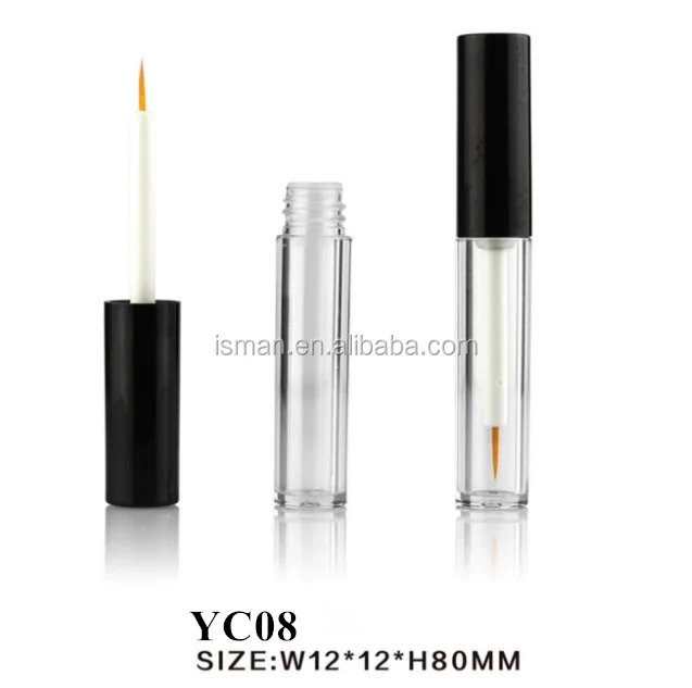Wholesale Empty Round White Clear Eyeliner Tube Cosmetic Containers