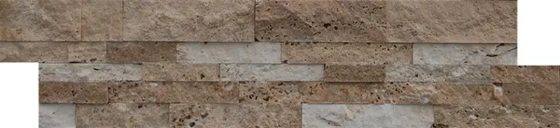 FSSW-510Z Cheap Brown Travertine And White Marble Culture Stone Wall Cladding Tiles