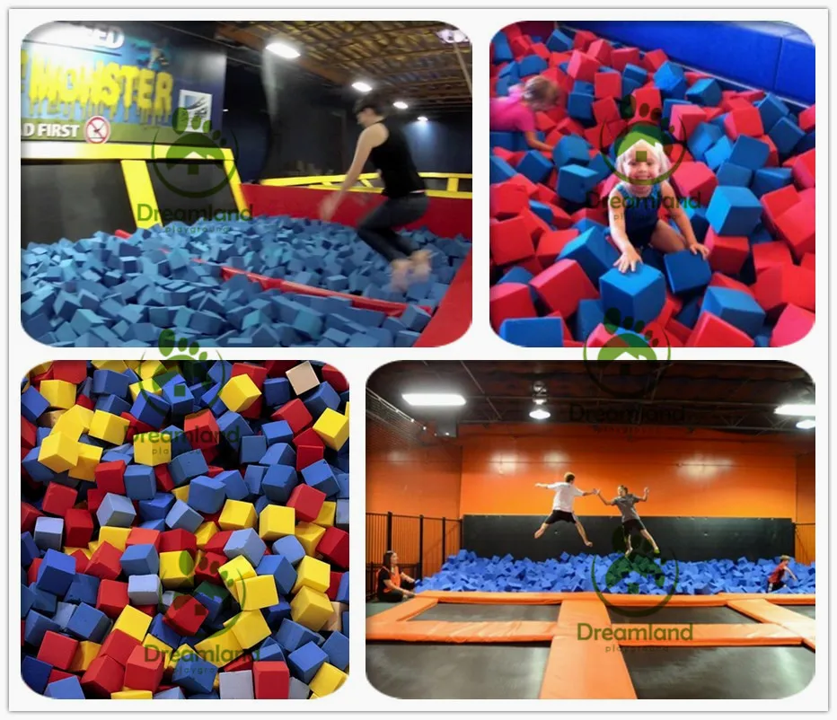 Fireproof Polyurethane Foam Pit Cubes And Foam Pit Blocks For