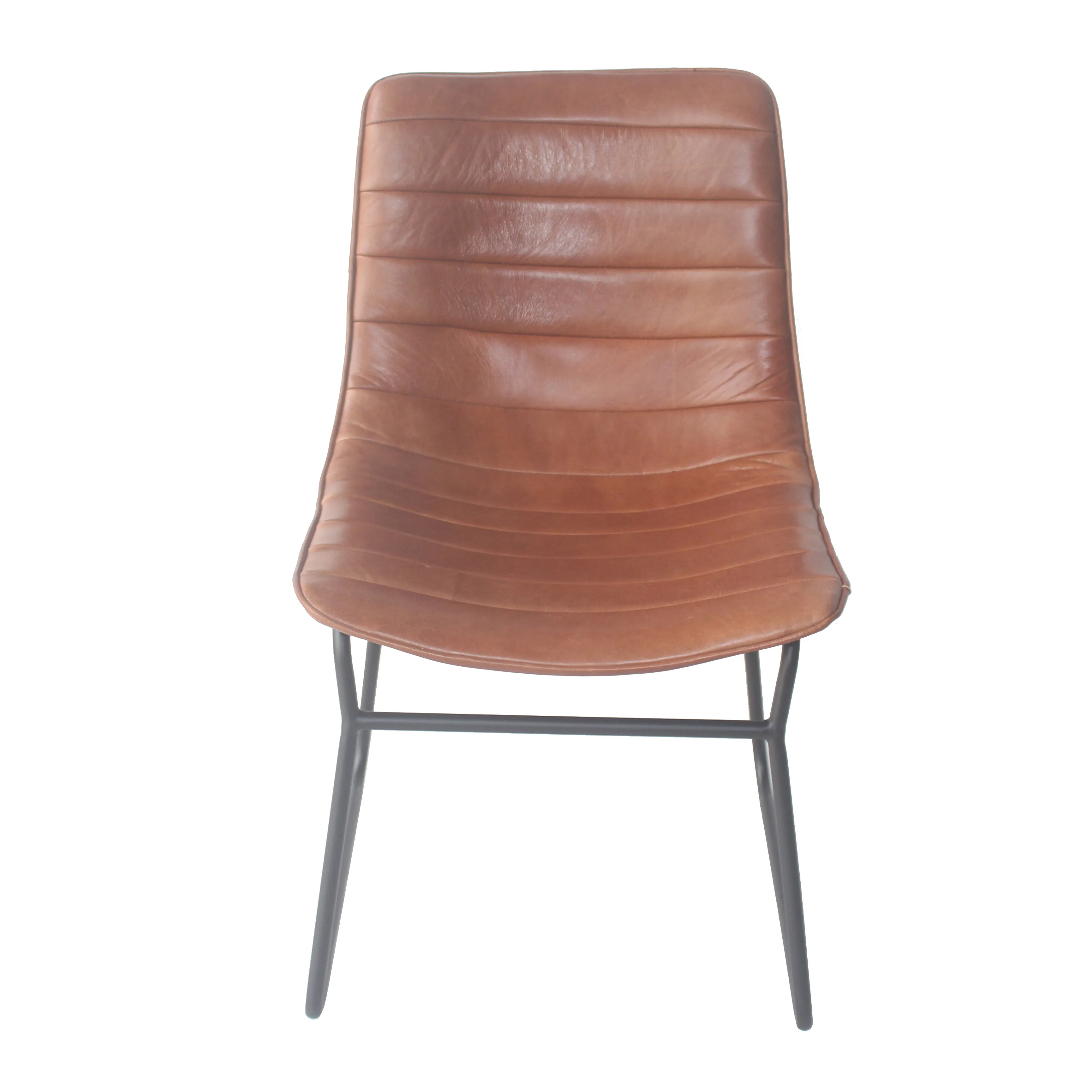 铁框古董牛皮俱乐部椅子