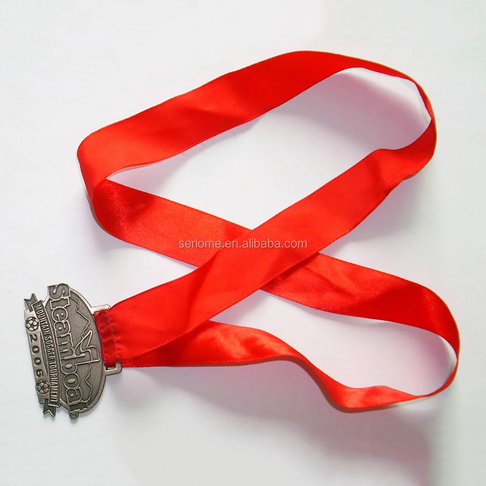 
Custom Make Short Neck Strap Thin Fabric Satin Ribbon Polyester Woven Medal Name Badge Red Cross Lanyard 