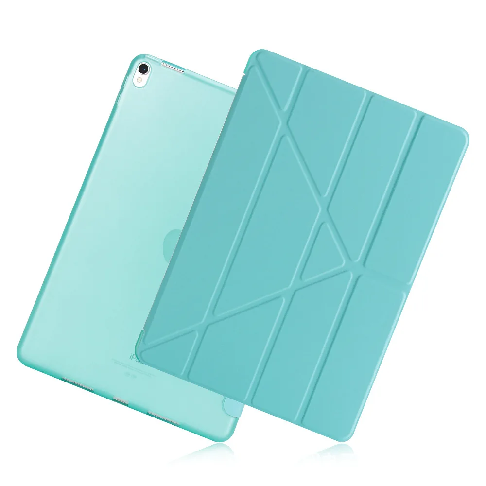 Soft Tpu Case For New Ipad 9.7 2017 2018 Pu Smart Cover Case