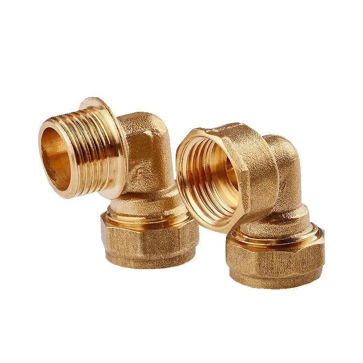 china factory forged equal pipe fitting brass 90 degrees elbow