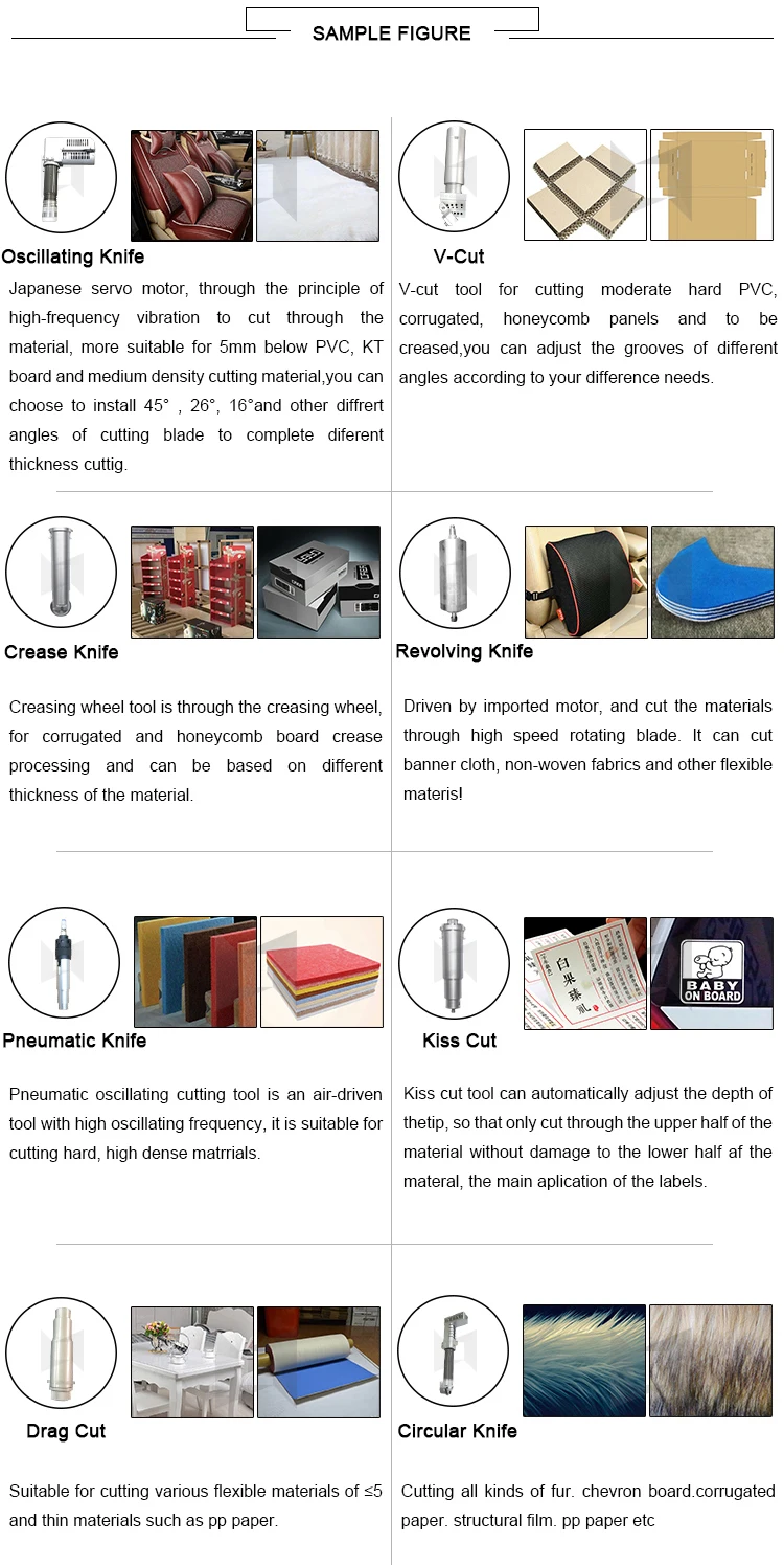 UNICHCNC vibrating knife cutter garment textile shoes CNC vibration oscillating knife cutting machine