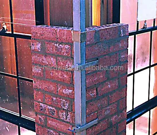 4-Piece Bricklaying Profile Clamps - 12 Inch Galvanized Steel With 2 Inch Adjustable Rod