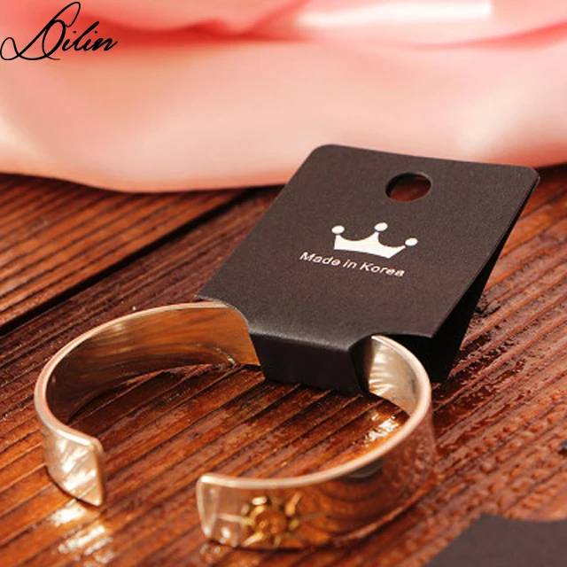 6x13.4cm Black Folded Blank Jewelry Display Paper Card For Ring Buy