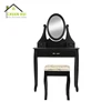 Cheap modern vintage black mirror dressing table on sale