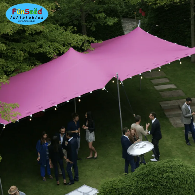 Clear span waterproof canvas fabric party stretch tent