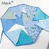 Blues, Stripes and Spots Handmade Fabric Bunting, Double Sided Cotton Flags PL037