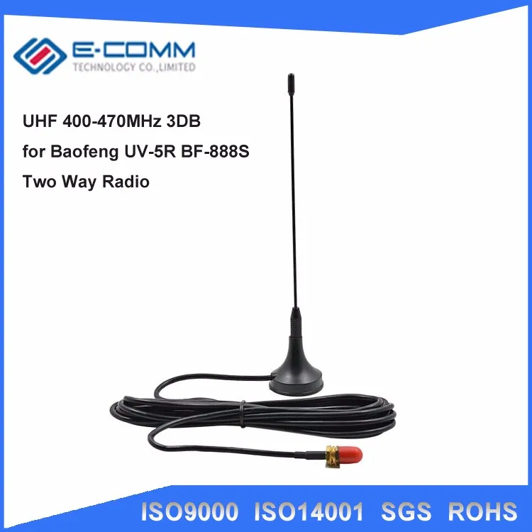 Hiq Two Way Radio Vhf Uhf Sma Mobile Antenna Ut108uv For Cb