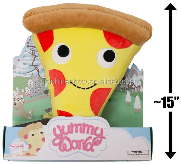 Custom Cartoon Stuffed Plush Food Toy Yummy Cheezey Pie Pizza Slice