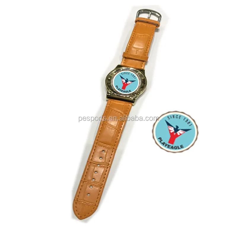 Playeagle Genuine Leather Custom Wristband Watch With Removable Genuine Leather Custom Wristband Watch