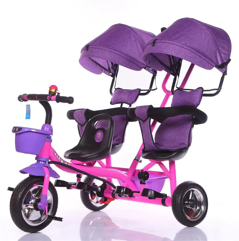 Трехколесный двухместный велосипед. Двухместный велосипед для детей. Двойной велосипед для детей. Трехколесный велосипед для двойни. Детские двухместные велосипеды.