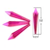 Shiny 10pcs 80mm fuchsia icicle crystal glass lighting parts crystal chandelier hanging pendants u- drops for home/wedding decor
