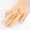 latest products 2016 bracelet gold filled crystal adjustable palm cuff bangle