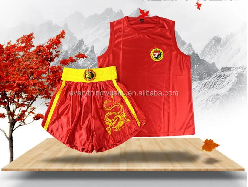 Wushu Sanda Uniform Kungfu Sanda Suits Wushu Uniform Martial Arts Short Ware