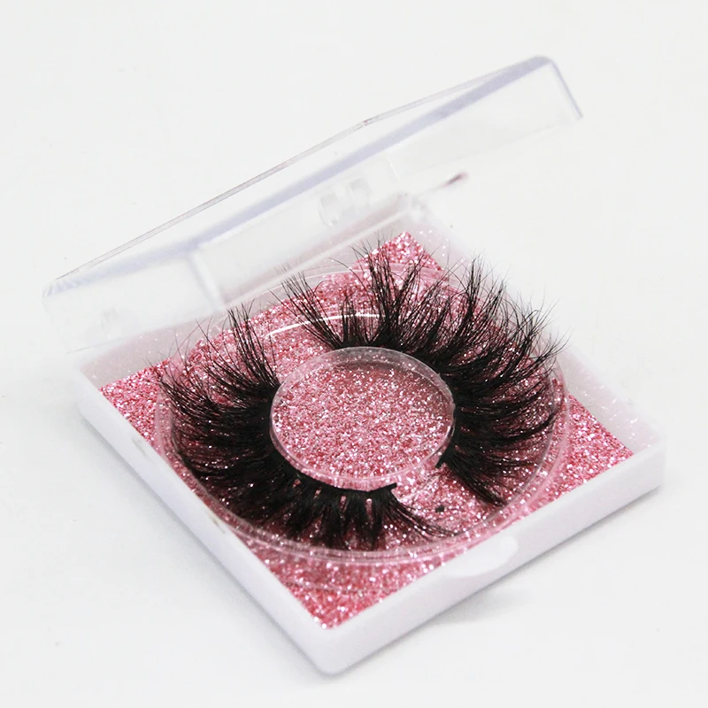 3d Mink Lashes Square Cases With Tray Hand Made Full Strip Lashes Mink