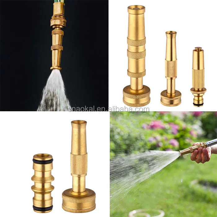 Nozzle Spray Gun Jet Bar Cleaning Long Adjustable Fog Garden Hose Brass