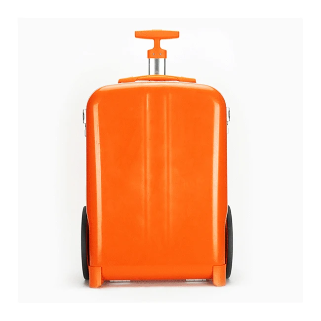 Unique Orange Big Wheels Aluminum Frame Travel Trolley Cabin