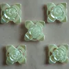 Fancy Ivory ABS rose flower shape 26mm DIY finding imitation pearl for beauty store