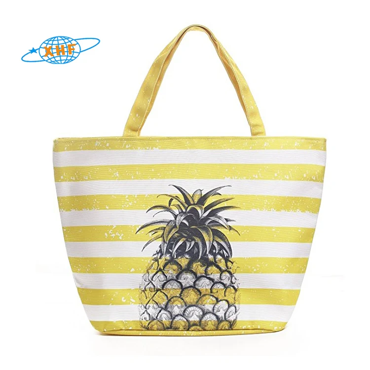 Bolsa De Lona Amarela Com Abacaxi,Bolsa Para Praia E Estampa De Abacaxi Da  Tendência Do Verão - Buy Saco Da Praia,Saco Da Praia Da Lona,Saco Da Praia  Das Mulheres Product on Alibaba.com