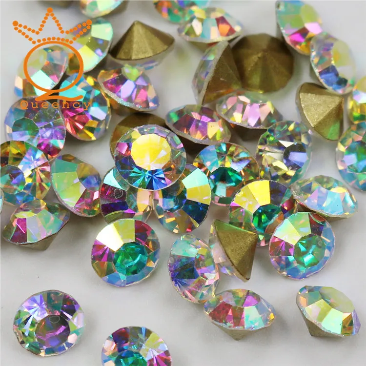 Wholesale High Quality Ornate Brilliant Crystal Ab Chaton Rhinstone For ...