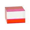 Fluorescent Pink Acrylic Solid Block Riser for Fossil Mineral 2.125" x 3" x 3"