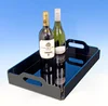 Promotional custom black acrylic serving tray,acrylic tray for wine bottle